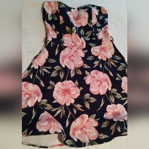 Klaxons Floral Short Tube Dress